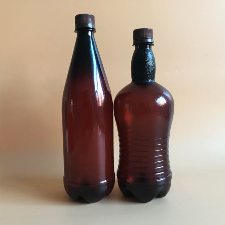 铭诺 塑料啤酒瓶厂家 透明茶色塑料啤酒瓶 塑料饮料瓶 耐摔塑料酒瓶