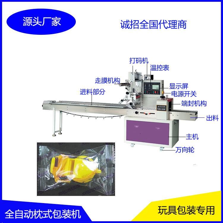 成都卷状物料包装机TCZB-320各种粉底盒套袋包装机厂 卷尺套袋有挂孔包装机械