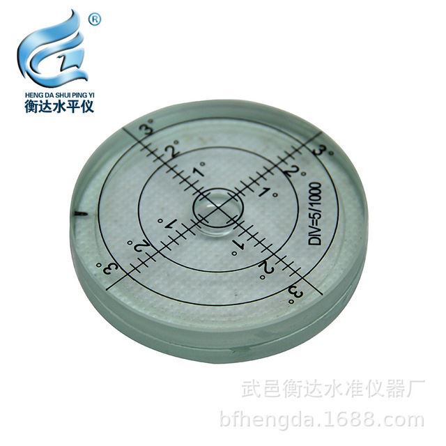 北方衡达全玻璃水平泡水平珠带刻度水平尺平衡泡小型万向水平仪圆形玻璃水平气泡BFHD-6012_水平尺_测量工具_五金工具_供应_工品联盟网