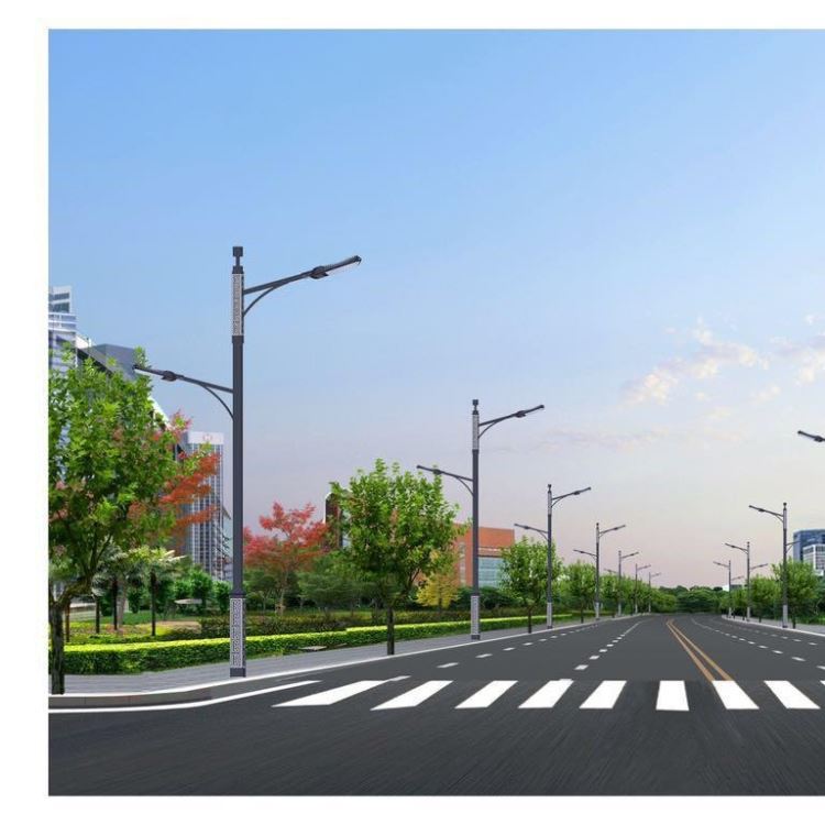 霁月灯饰 路灯厂家 定制太阳能路灯6米8米10米 户外太阳能灯新农村道路建设