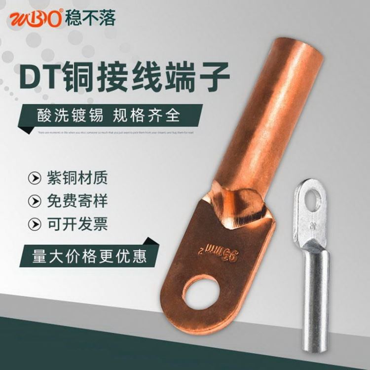 DT-16紫铜线鼻子 DT接线铜鼻子 配电柜接线端子 稳不落_接线端子_插座插头_电工电气_供应_工品联盟网