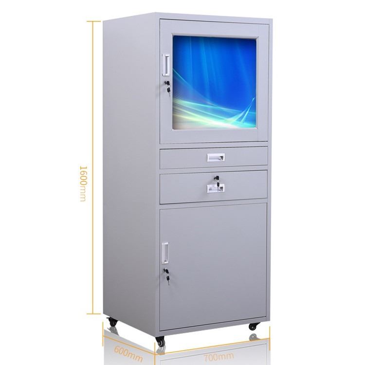 理顿定做工业立式电脑保护机柜PC网络机柜移动式微机柜