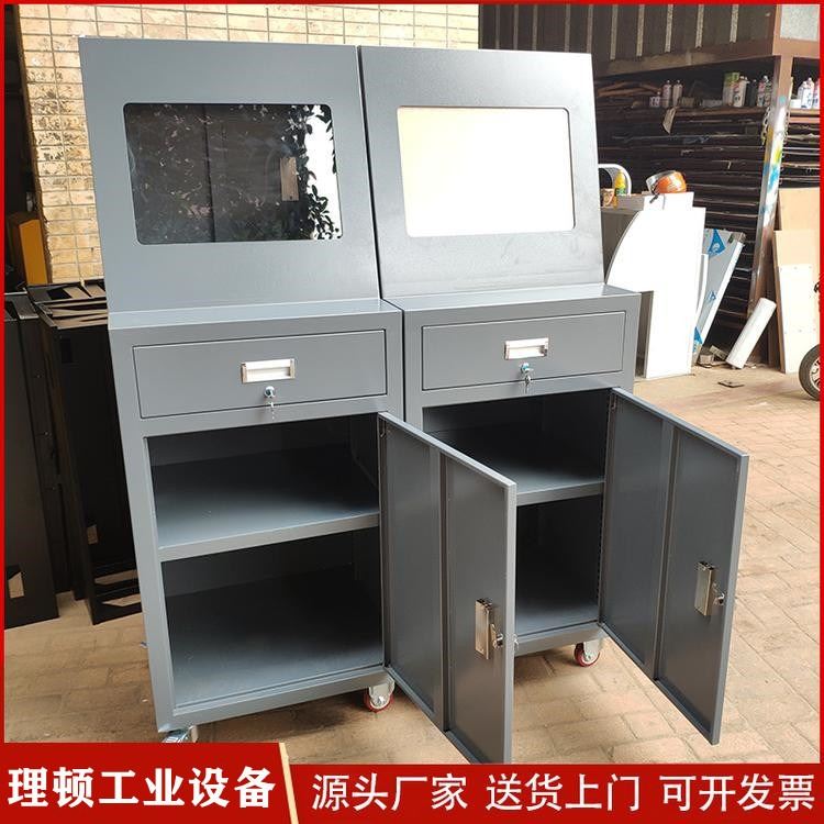 深圳厂家定做工业电脑仪器设备保护机柜-立式可移动钢制网络机柜