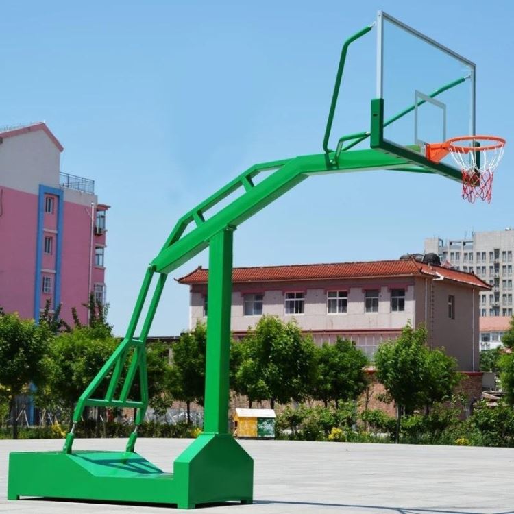 平箱底座篮球架 地埋式单臂固定式篮球架 通奥 成人用标准篮球架