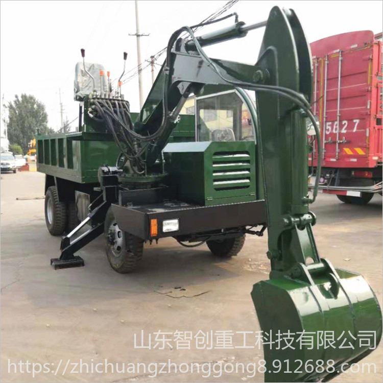 智创 zc-1 大吨位随车挖掘运输车随车挖四不像多用途工程运输车随车挖机_挖掘机械_工程建筑机械_机械设备_供应_工品联盟网
