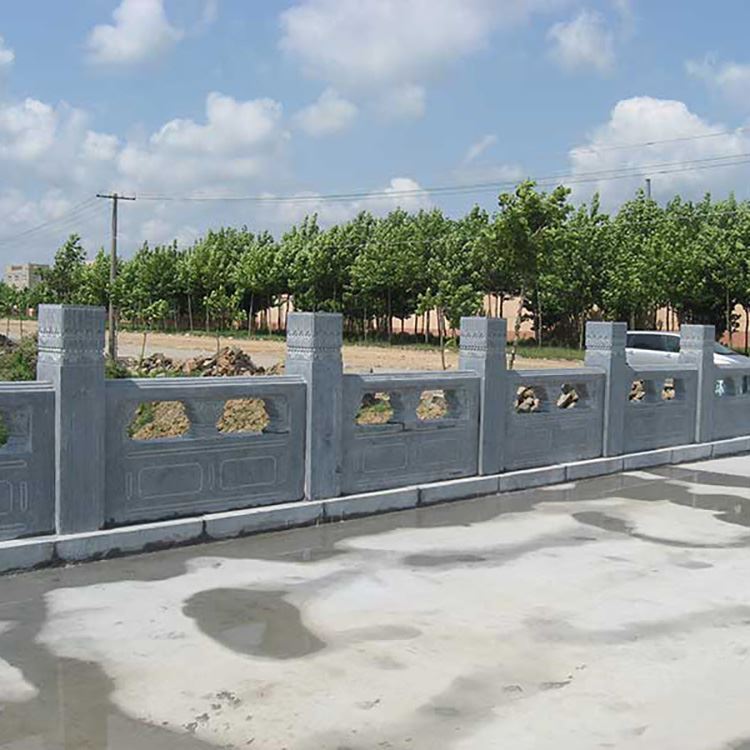 浮雕石护栏 盛隆 大理石栏杆 河道护栏 生产安装