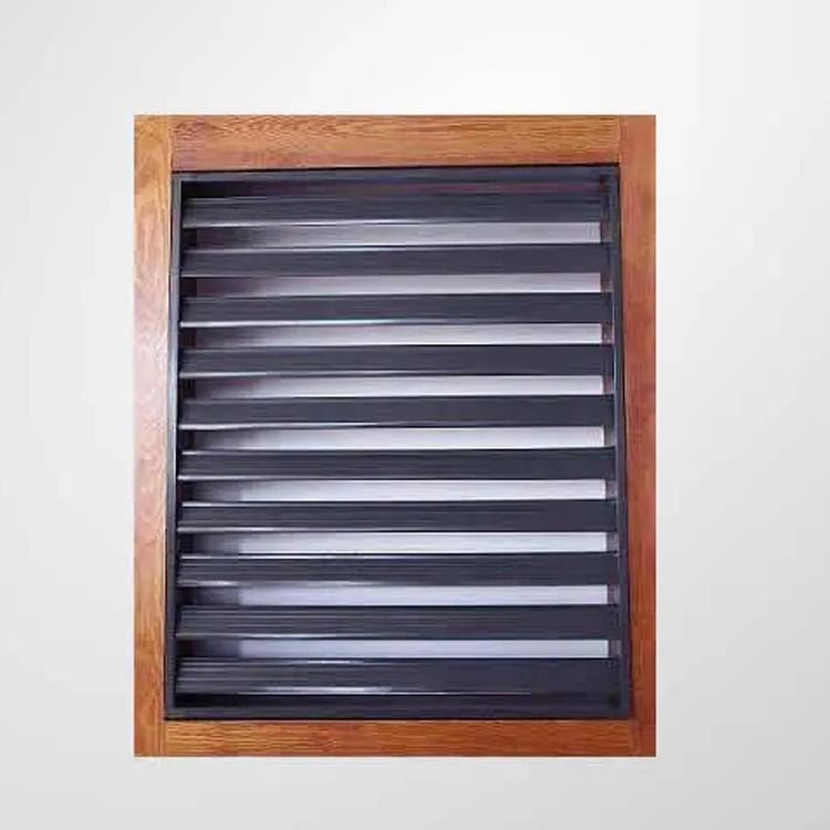 空调防雨百叶窗安装 空调保护罩厂家加工 铝合金空调格栅 空调换气铝合金格栅