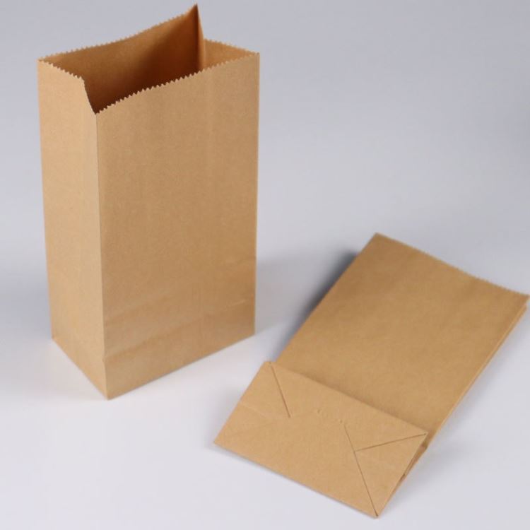 泰润tr-02批发通用牛皮纸方底袋冰箱收纳保鲜袋外卖食品打包纸袋可定制加印