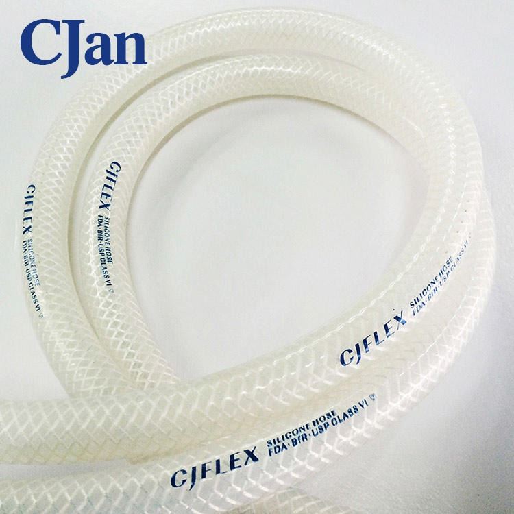 CJFLEX 玻纤网纹硅胶管 医用硅胶管 编织硅胶管 制药级软管 中间体输送管 食品硅胶软管 GF