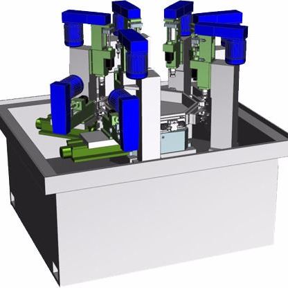 多功位钻孔一体机，转盘式钻孔攻丝机，伺服攻丝机，伺服钻孔机，圆盘钻攻一体机,中山铣扁机