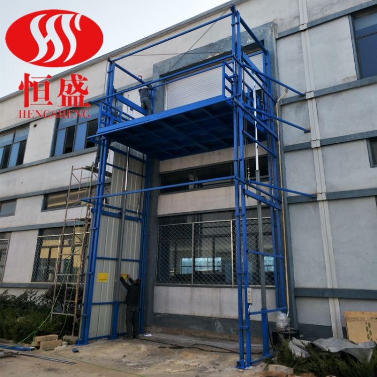 恒盛货梯 销售临沂市液压机械厂家 大吨位起重机 载货导轨式货梯SJD_起重机_工程建筑机械_机械设备_供应_工品联盟网