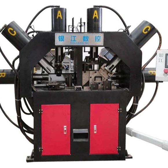 供应钢结构冲孔机槽钢全自动冲孔设备角钢冲床银江机械支持定制