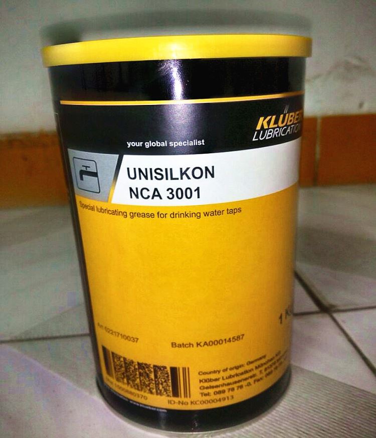 吉林克鲁勃润滑脂KLUBER UNISILKON NCA 3001 食品级润滑脂 NCA 3001饮用水水龙头特殊润滑脂