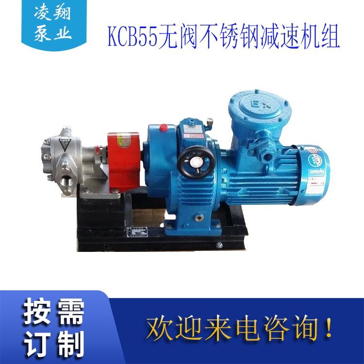 凌翔泵业厂家直销KCB55无阀不锈钢齿轮油泵 不锈钢齿轮油 3.3m3/h,0.33Mpa 小流量不锈钢齿轮泵