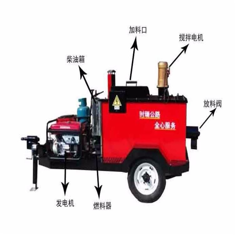 广东 沥青路面灌缝机 车载拖挂式公路裂缝修补机 道路密封胶灌缝机