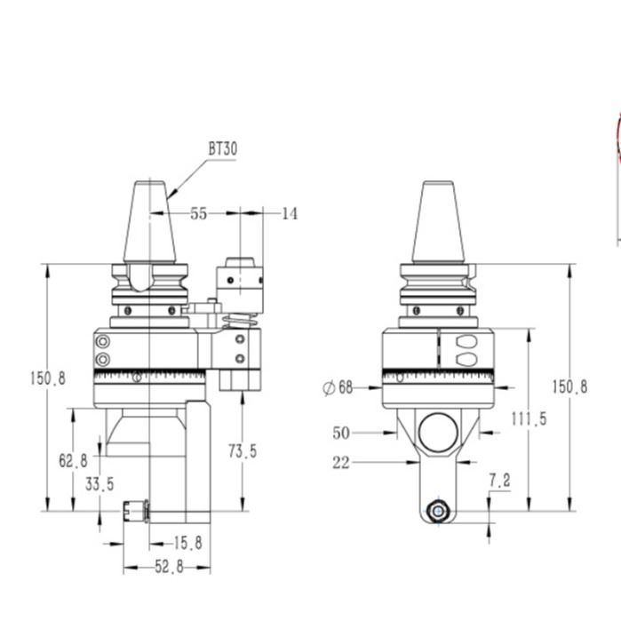 BT30BT40BT50HSK角度头侧铣头分度头万向角度头双向铣头微型铣头非标定制角度头Mainland/迈浪_分度盘、分度头_机床附件_机械设备_供应_工品联盟网