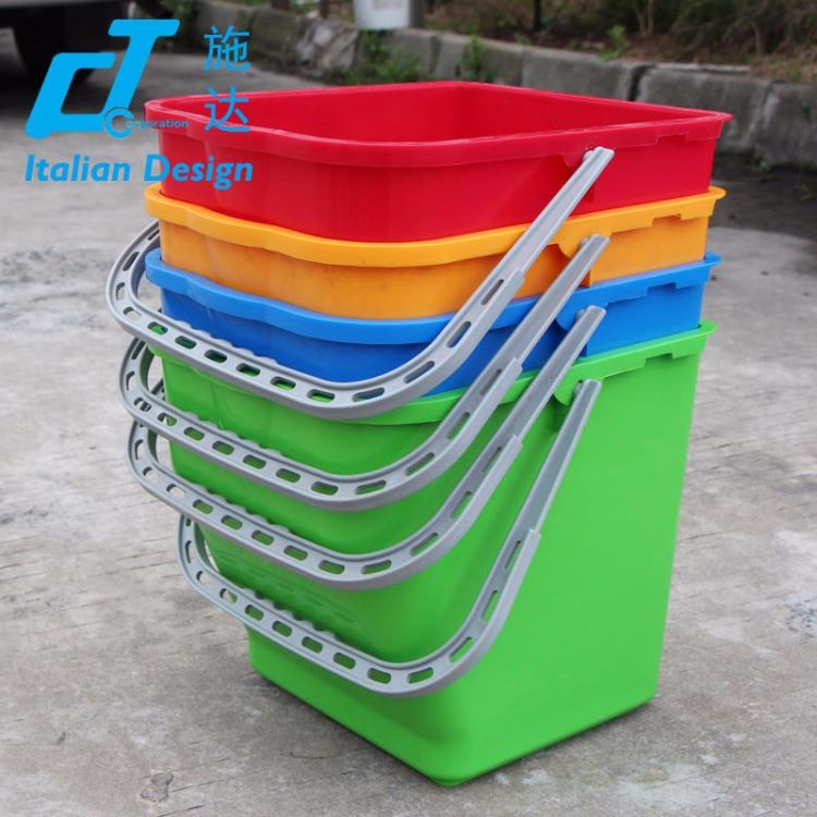 意大利施达 CTA 25 15公升 25公升地拖桶 塑料手提加厚挤水拧干拖把桶 清洁水桶 耐用加厚型方形塑料 手提储水桶