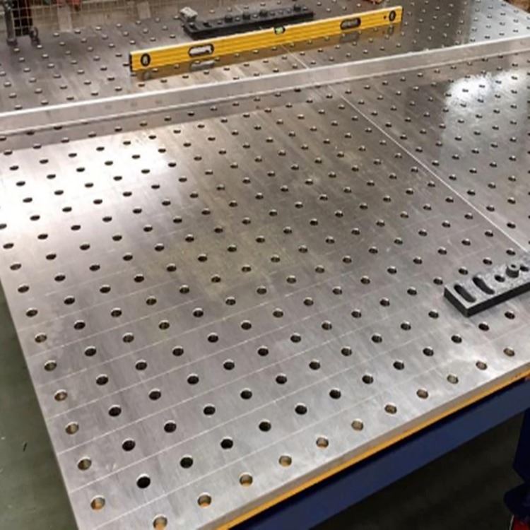 宏泊机械 定制三维平台 多功能机器人焊接工作台 铸铁三维柔性焊接平台