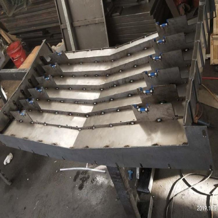 富邦制造加工中心钢板防护罩厂家 不锈钢板防护罩 机床导轨防护